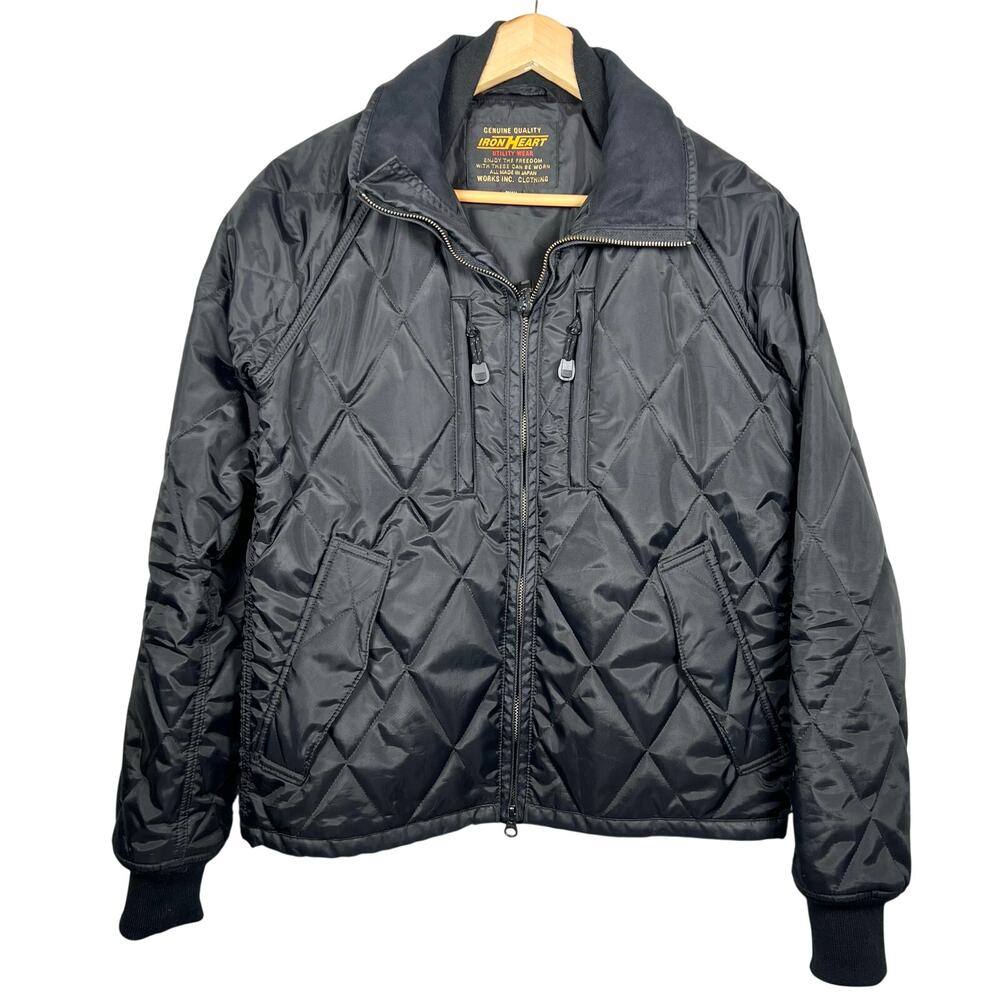 Iron Heart Black Primaloft Quilted Jacket Size Men's Small 19x27